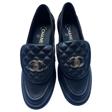 chanel moccasin|chanel moccasin loafers black.